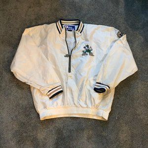 Pro Layer Notre Dame Jacket Adult Size X-Large White Fighting Irish NCAA Mens